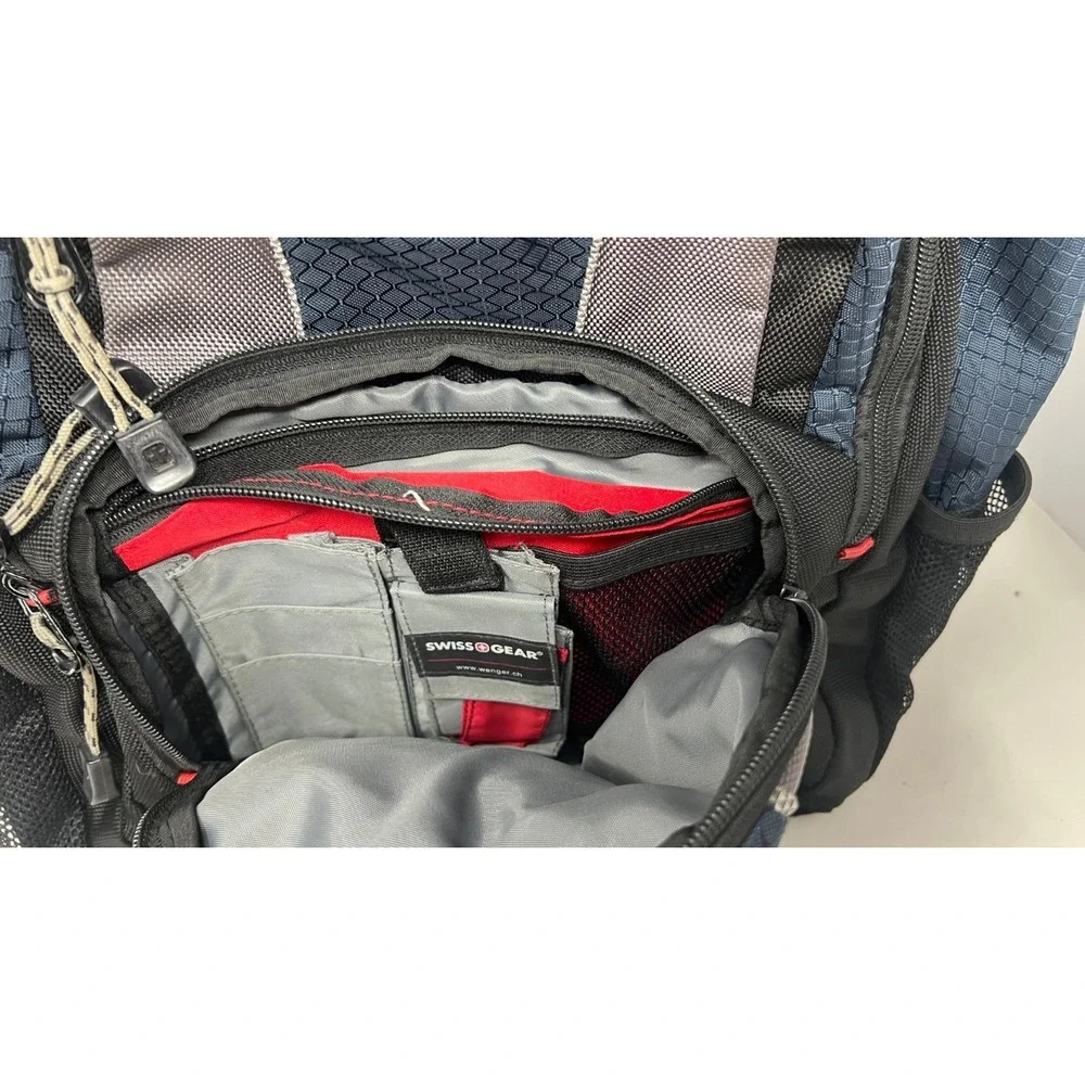 SwissGear Laptop Backpack Navy Blue Black Multi-Pocket Travel Bag Wenger